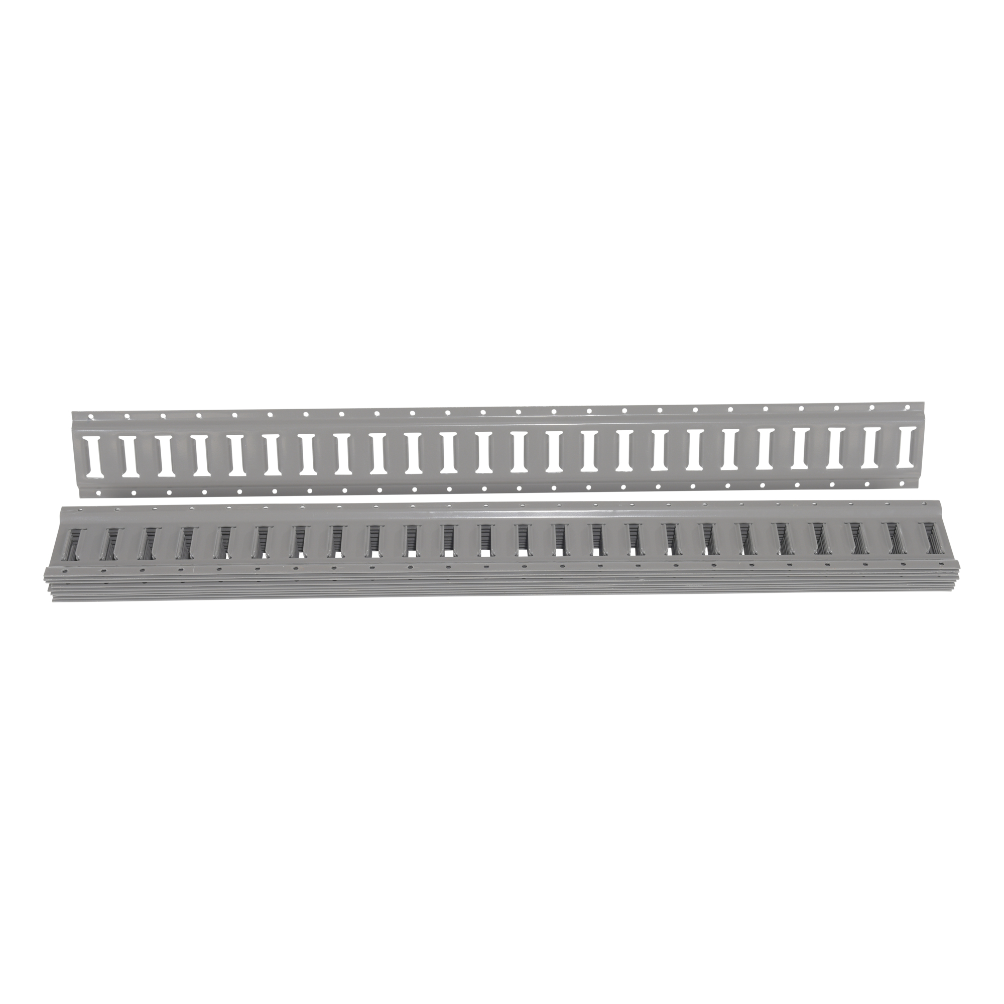 Vestil E-Track - 49in. x 6in., Steel, Powder Coat Finish, Model# E-TRK-4-GY-10PK